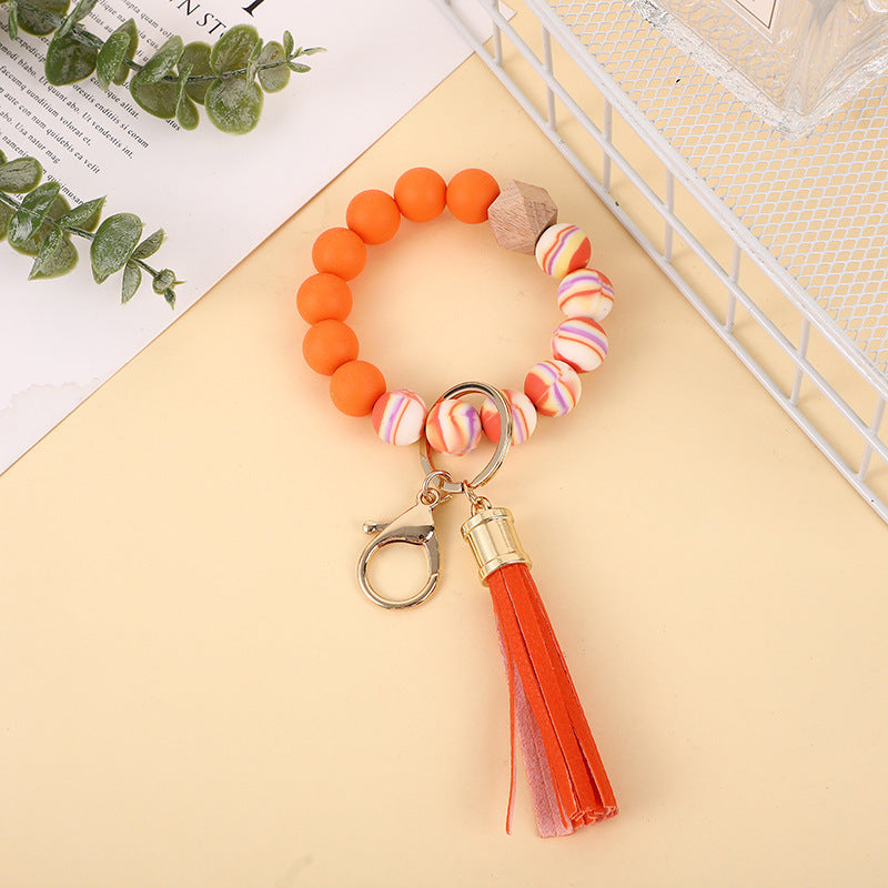 Silicone Beads Wrist Keychain Color - Up Trend Store-1