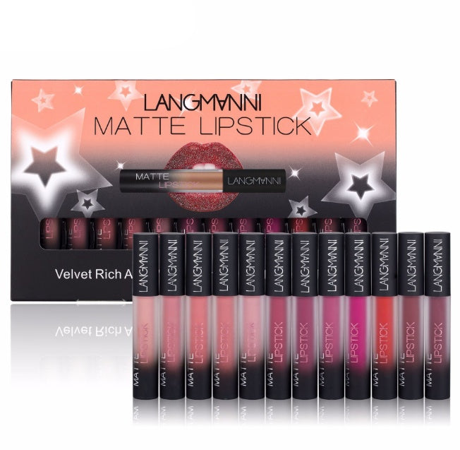 Matte Lipstick Waterproof Long-lasting Velvet Lipstick Set - Up Trend Store-1