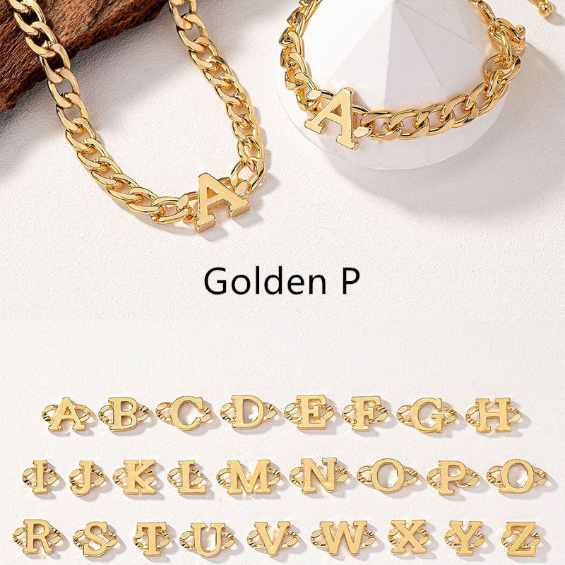 Letter Necklace Bracelet Set Fashion Women - Up Trend Store-1