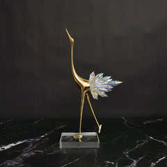Crane Copper Ornaments TV Cabinet Porch Desktop Crystal Home Decor - Up Trend Store-1