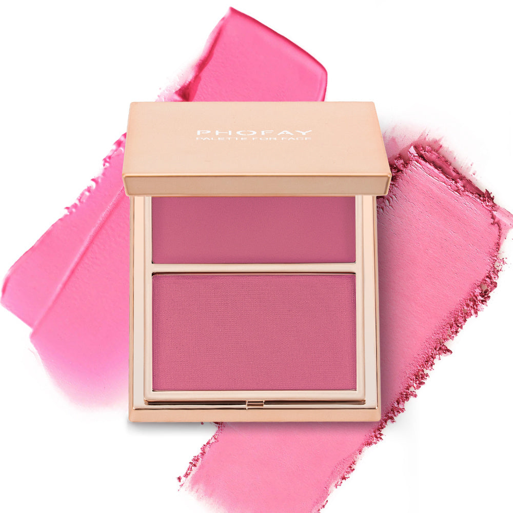 PHOFAY Double-Take Cream & Powder Blush Duo - Up Trend Store-1