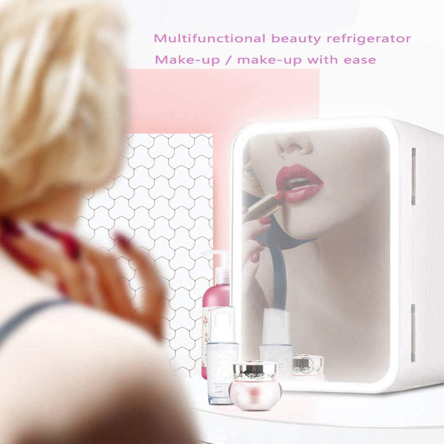 Mini Makeup Fridge Portable Cosmetic Refrigerator Cooler and Warmer Freezer for Perfume Beauty Skincare Products - Up Trend Store-1