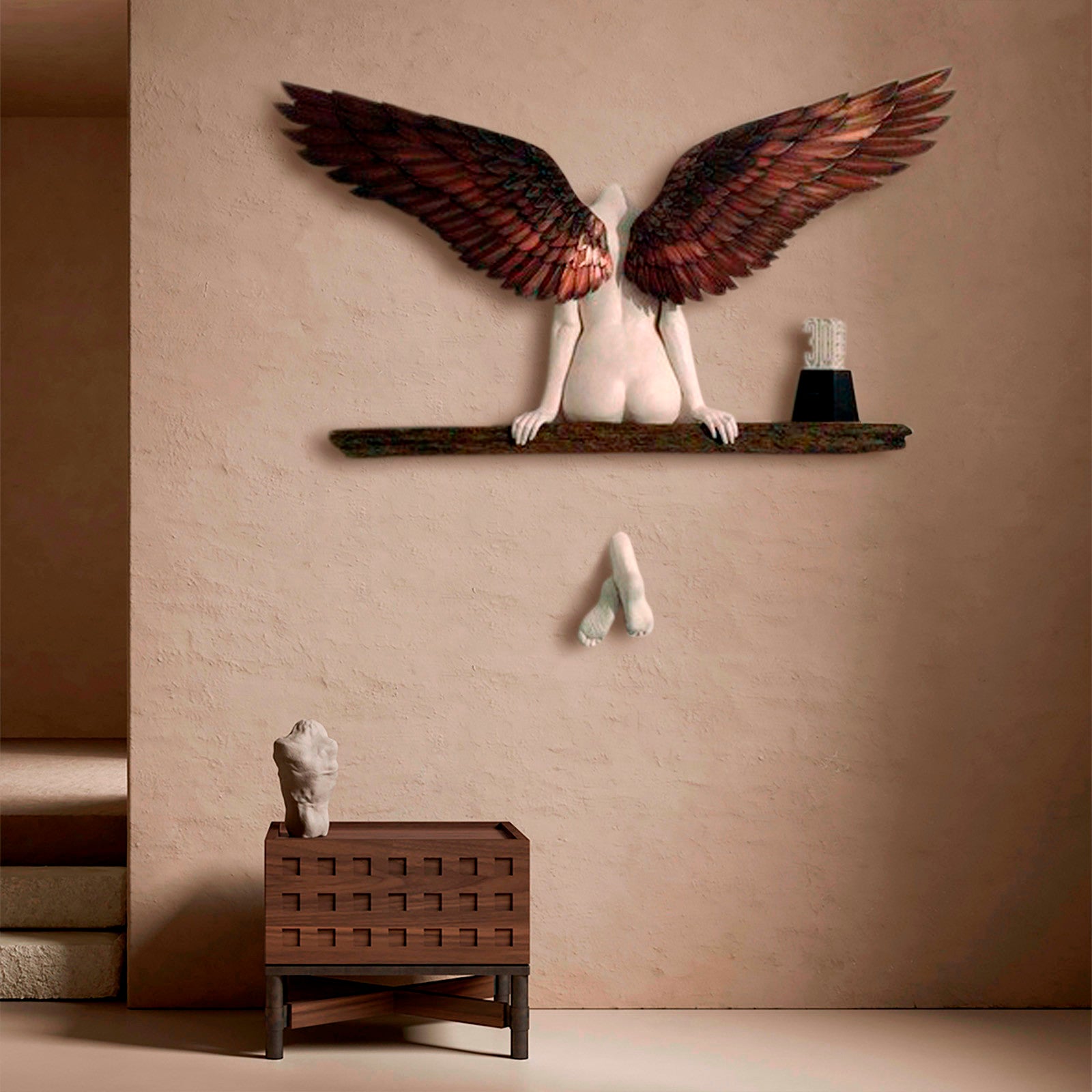 Angel Resin Wall Decoration Resin Wings Ornaments Garden Home Decoration - Up Trend Store-1
