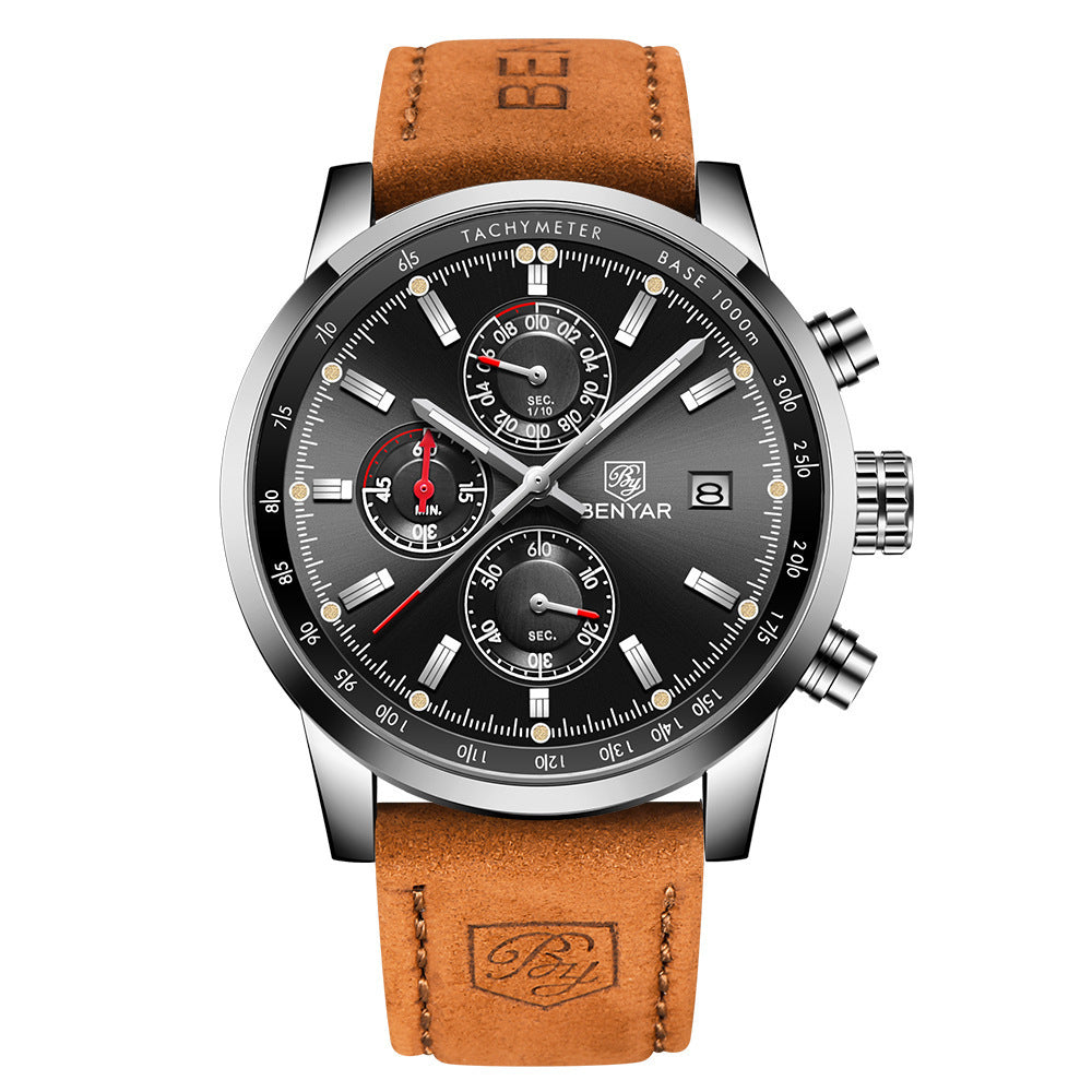 Fashion Casual Watch Mens Watches Men Luxury Brand Quartz Watch Business Leather Men's Watches Clock - Up Trend Store-1
