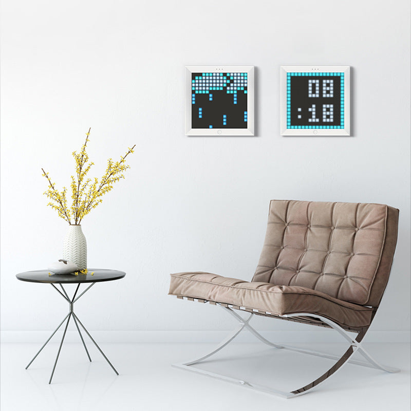 Bluetooth Photo Frame Colorful Led Light Pollution Lamp Screen Clock Display Wall - Up Trend Store-1