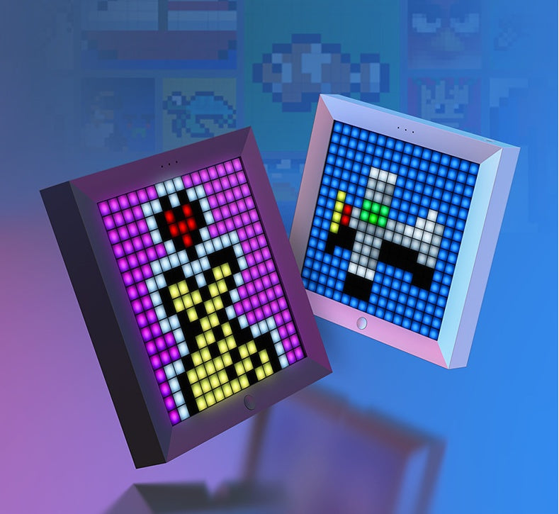 Bluetooth Photo Frame Colorful Led Light Pollution Lamp Screen Clock Display Wall - Up Trend Store-1