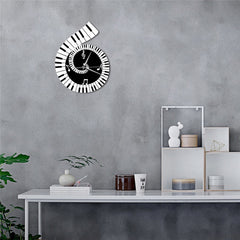 Decoration Wall Clock Treble Clef Piano Keyboard Musical Notes Irregular Decoration Clock Wall Clock Cross-border - Up Trend Store-1