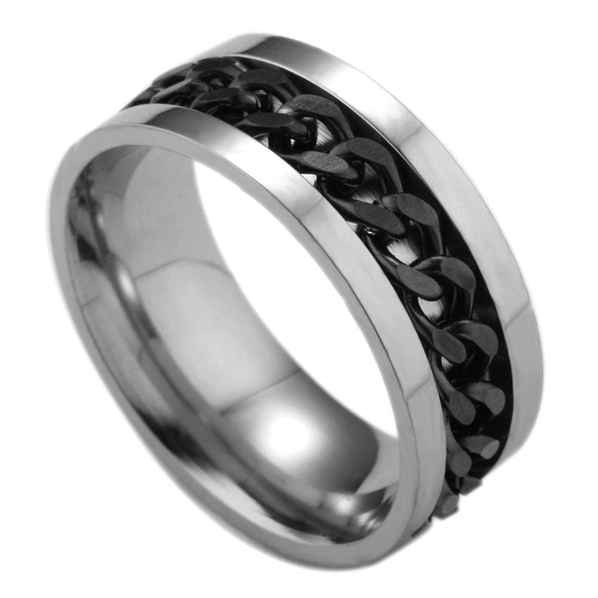 Stainless Steel Spinner Ring Beer Corkscrew Artifact Fashion Simple Heterosexual Rings Casual Men And Women Jewelry Bague Femme - Up Trend Store-1