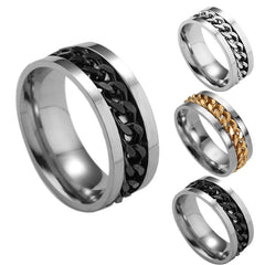 Stainless Steel Spinner Ring Beer Corkscrew Artifact Fashion Simple Heterosexual Rings Casual Men And Women Jewelry Bague Femme - Up Trend Store-1