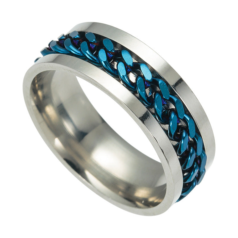 Stainless Steel Spinner Ring Beer Corkscrew Artifact Fashion Simple Heterosexual Rings Casual Men And Women Jewelry Bague Femme - Up Trend Store-1
