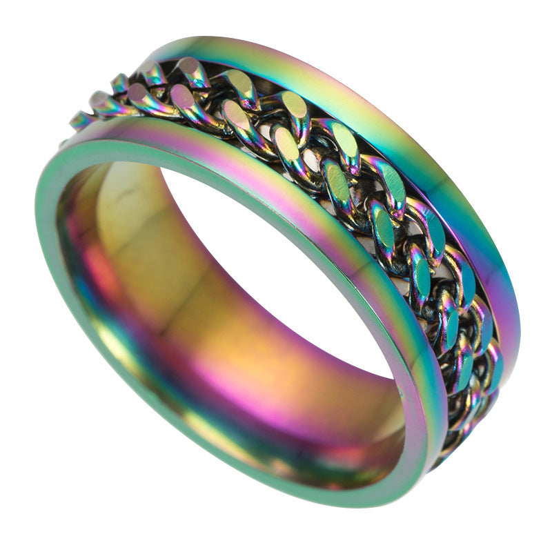 Stainless Steel Spinner Ring Beer Corkscrew Artifact Fashion Simple Heterosexual Rings Casual Men And Women Jewelry Bague Femme - Up Trend Store-1