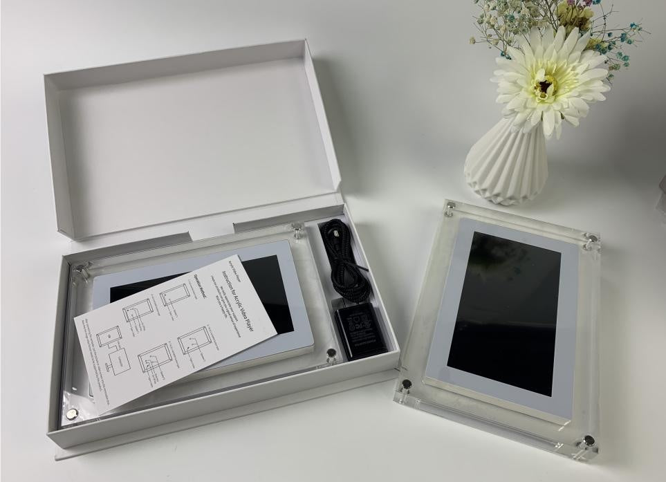 Acrylic Digital Photo Video Frame Battery New - Up Trend Store-1