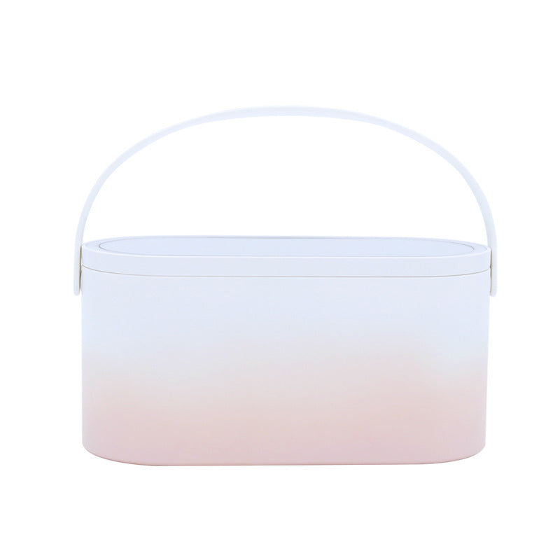 Portable Led Desk Storage Cosmetic Mirror Organizer Box With Light - Up Trend Store-1