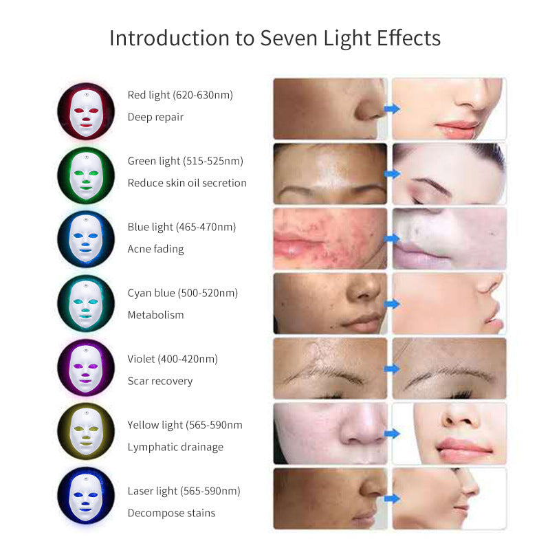LED Rechargeable Face Mask Acne And Freckles Led Color Light Mask - Up Trend Store-1