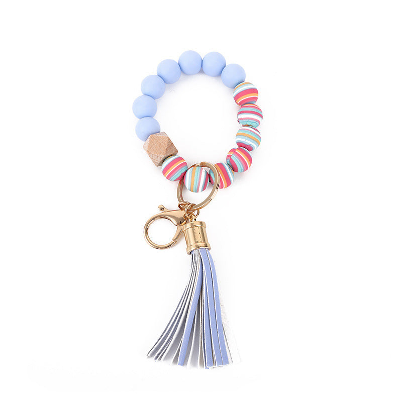 Silicone Beads Wrist Keychain Color - Up Trend Store-1