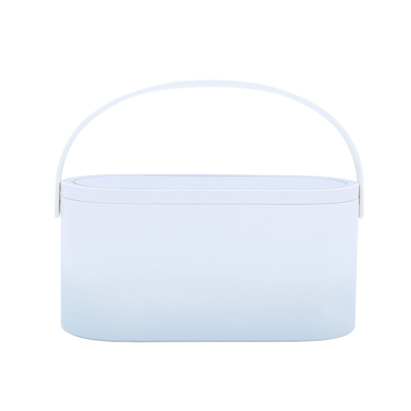 Portable Led Desk Storage Cosmetic Mirror Organizer Box With Light - Up Trend Store-1