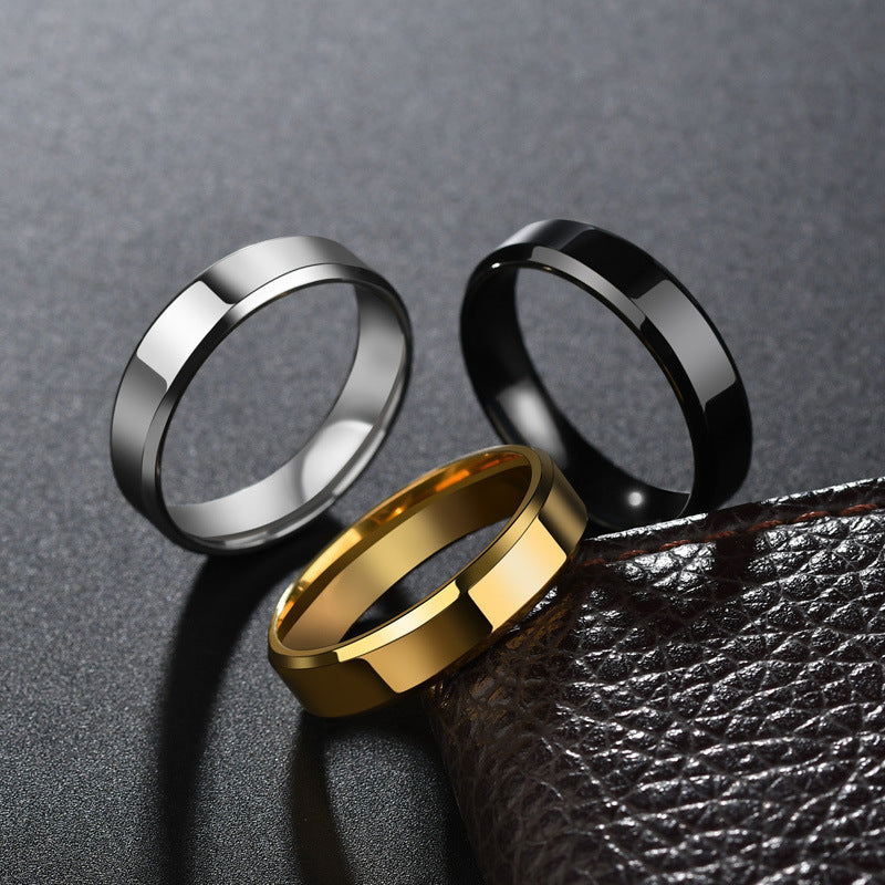 Niche Rings For Men And Women Stainless Steel Couple Rings - Up Trend Store-1