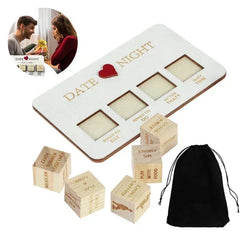 Wooden Date Night Dice Wooden Date Night Ideas Game Dice Romantic Couple Date Night Game Action Decision Dice Games For Couple - Up Trend Store-1