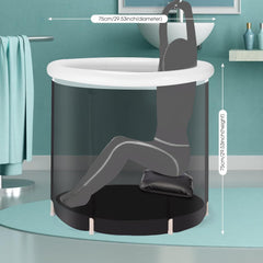 Recovery Ice Tub Foldable Bathtub Outdoor Portable Cold Water Therapy Tub Fitness Rehab Ice Tub For Athletes Long Lasting Insulated Ice Tub, Spa Soaking Bucket - Up Trend Store-1