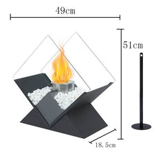 Diamond Indoor Outdoor Portable Metal Heating Desktop Small Fire Pit Fireplace Light - Up Trend Store-1