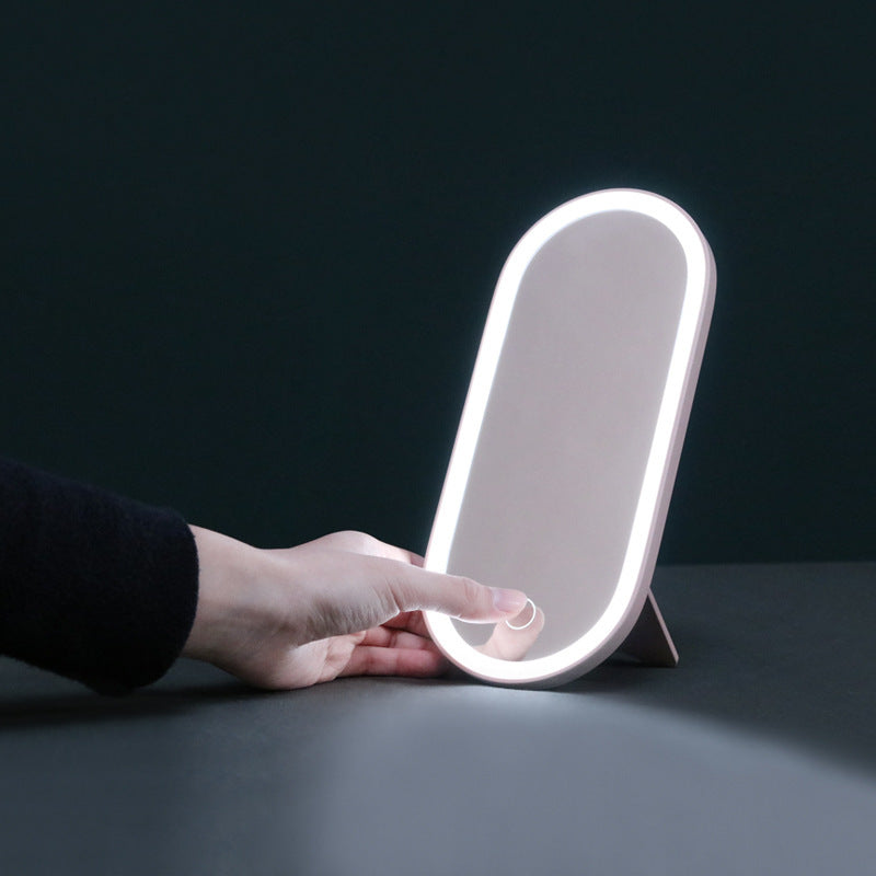 Portable Led Desk Storage Cosmetic Mirror Organizer Box With Light - Up Trend Store-1