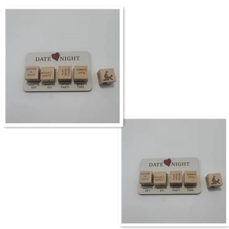 Wooden Date Night Dice Wooden Date Night Ideas Game Dice Romantic Couple Date Night Game Action Decision Dice Games For Couple - Up Trend Store-1