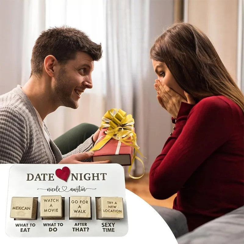 Wooden Date Night Dice Wooden Date Night Ideas Game Dice Romantic Couple Date Night Game Action Decision Dice Games For Couple - Up Trend Store-1