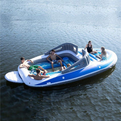 Inflatable PVC Water 6 Person Island Floating Bed - Up Trend Store-1
