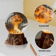 Atomic Bomb Explosion Lamp, Nuclear Explosion Lamp, 3D Mushroom Cloud Explosion Night Light, Atomic Bomb Model Atmosphere Lamp, LED Resin Night Light, Beside Lamp, Desk Lamp, Table Lamp - Up Trend Store-1