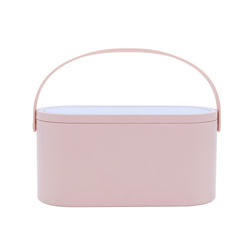 Portable Led Desk Storage Cosmetic Mirror Organizer Box With Light - Up Trend Store-1