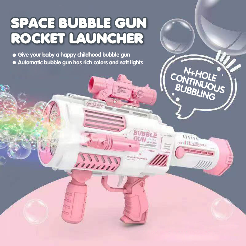 Bubbles Gun Kids Toy Rocket Soap Bubble Machine Guns Automatic Blower Portable Pomperos Toy For Children Gift - Up Trend Store-1