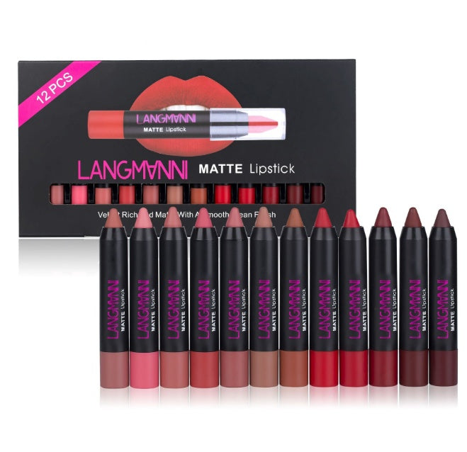 Matte Lipstick Waterproof Long-lasting Velvet Lipstick Set - Up Trend Store-1