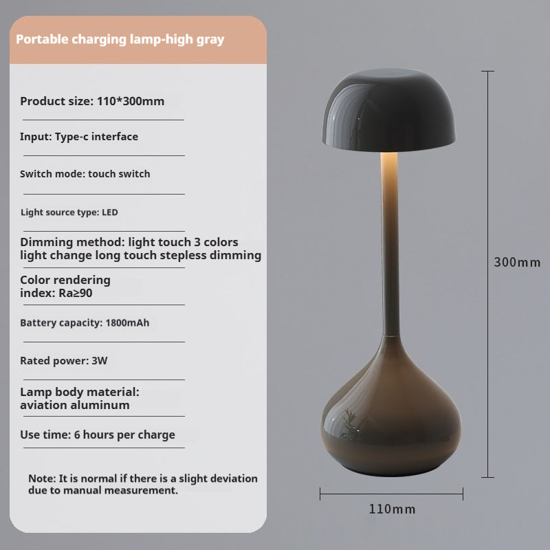 Nordic Denmark Portable Rechargeable Light Room Decorations Decorative Bedside Table Lamp - Up Trend Store-1