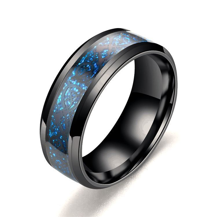 Dragon Pattern Rings Men Stainless Steel Ring Jewelry - Up Trend Store-1