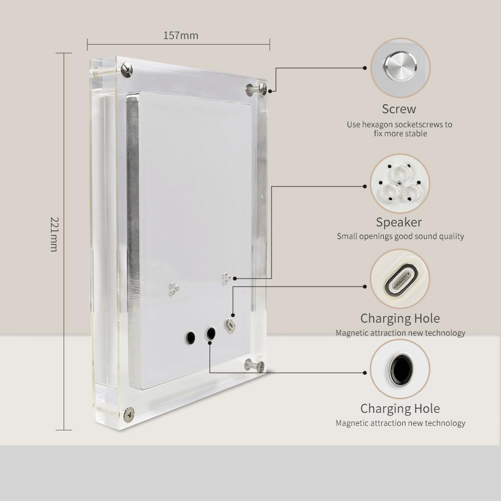 Acrylic Digital Photo Video Frame Battery New - Up Trend Store-1