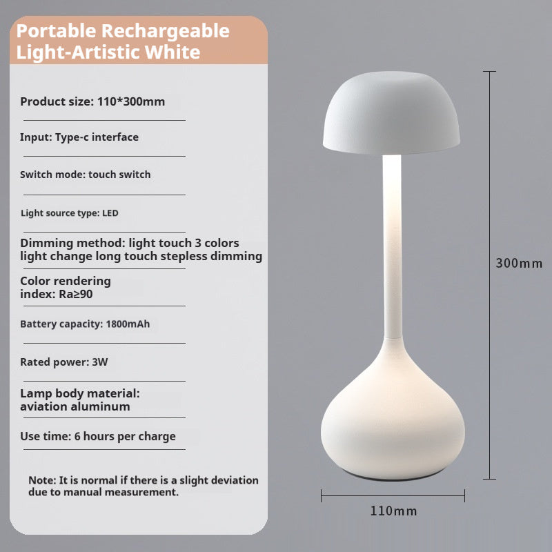 Nordic Denmark Portable Rechargeable Light Room Decorations Decorative Bedside Table Lamp - Up Trend Store-1