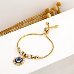Fashion Adjustable Pull Out Blue Eye Bracelet - Up Trend Store-1
