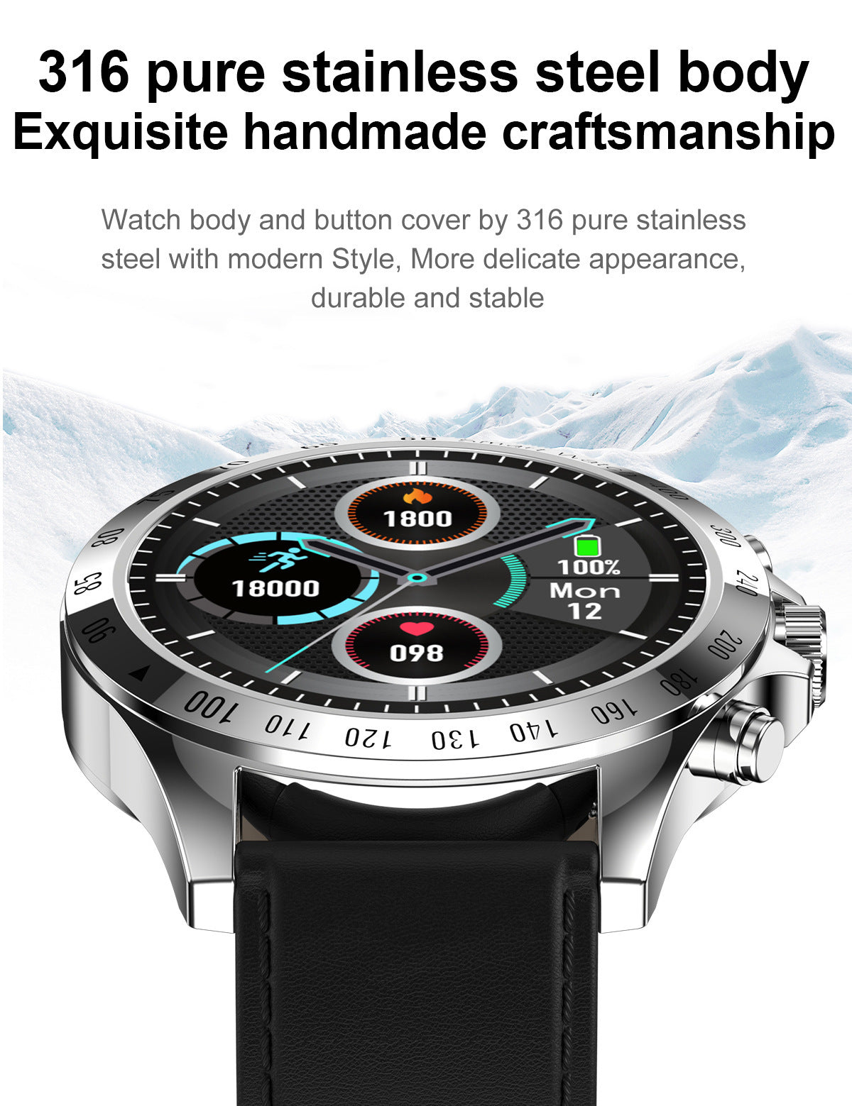 LW09 Business SmartWatch Heart Rate Blood Pressure - Up Trend Store-1