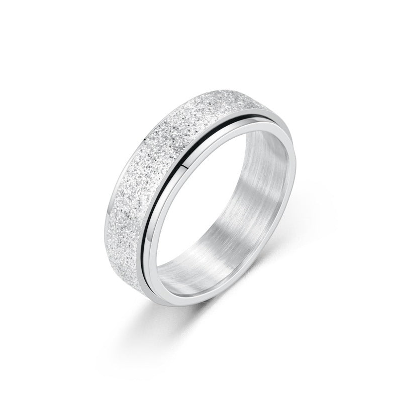 Turnable Anxiety Rings Rainbow Silver Color Relieve Stress Rings For Women Men - Up Trend Store-1