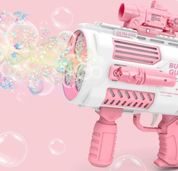 Bubbles Gun Kids Toy Rocket Soap Bubble Machine Guns Automatic Blower Portable Pomperos Toy For Children Gift - Up Trend Store-1