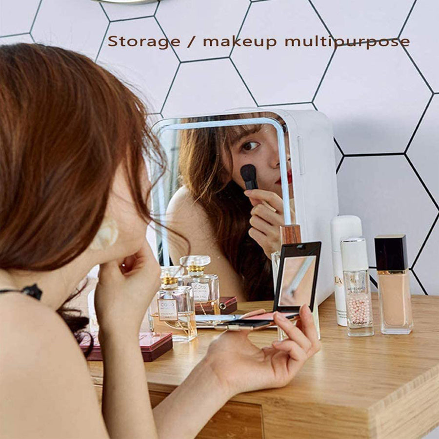 Mini Makeup Fridge Portable Cosmetic Refrigerator Cooler and Warmer Freezer for Perfume Beauty Skincare Products - Up Trend Store-1