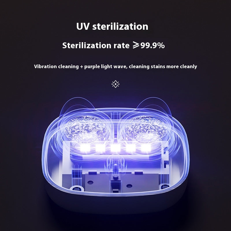 Women's Invisible Portable Multifunctional Three-gear Ultrasonic Cleaning Glasses Case - Up Trend Store-1