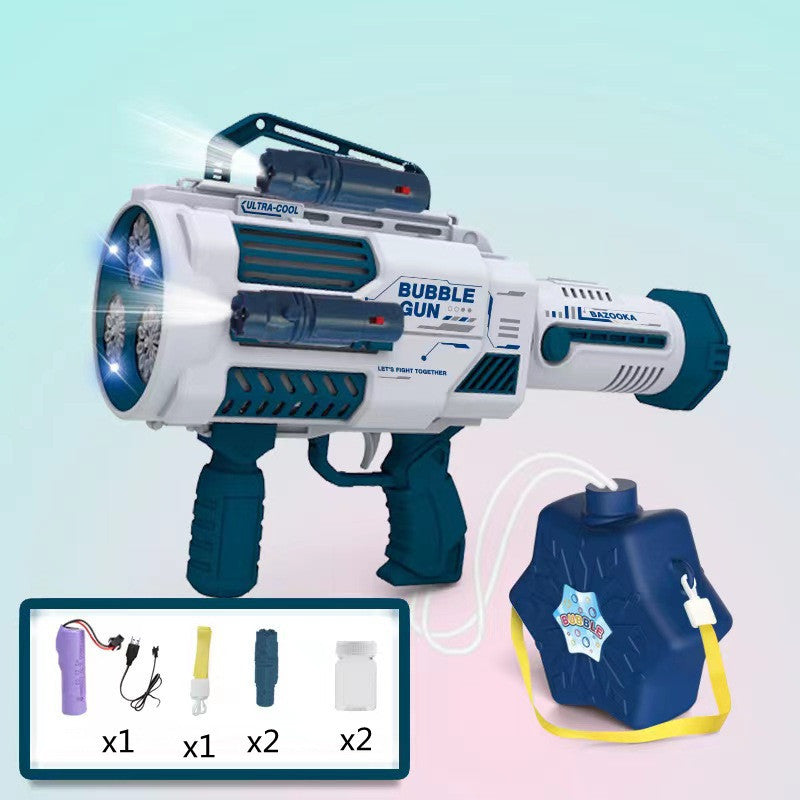 Bubbles Gun Kids Toy Rocket Soap Bubble Machine Guns Automatic Blower Portable Pomperos Toy For Children Gift - Up Trend Store-1