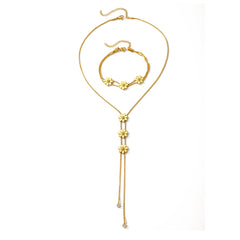Three-dimensional Lock Snake Necklace Two-piece Set - Up Trend Store-1