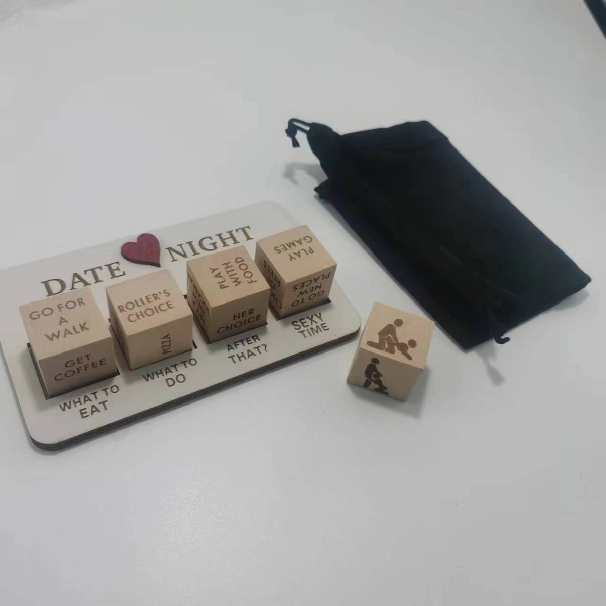 Wooden Date Night Dice Wooden Date Night Ideas Game Dice Romantic Couple Date Night Game Action Decision Dice Games For Couple - Up Trend Store-1