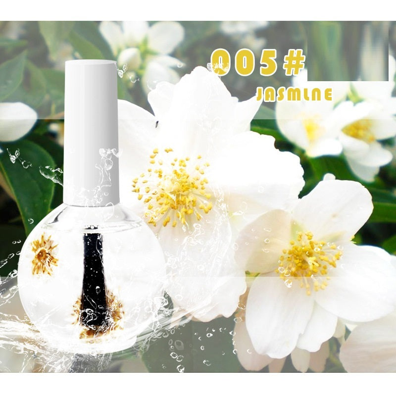 Nail Beauty Dried Flowers Nutrition Nail Treatment Oil Anti-agnail Nail Edge Moisturizing Nail Base Coat Natural Dried Flower Nutrient Solution - Up Trend Store-1