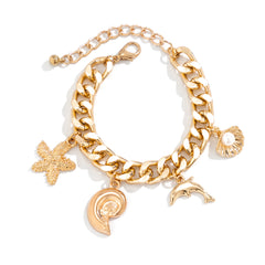 Creative Boho Conch Dolphin Starfish Pendant Choker Necklace Bracelets Women Trendy Vintage Tassel Chain Grunge Jewelry Fashion Jewelry - Up Trend Store-1