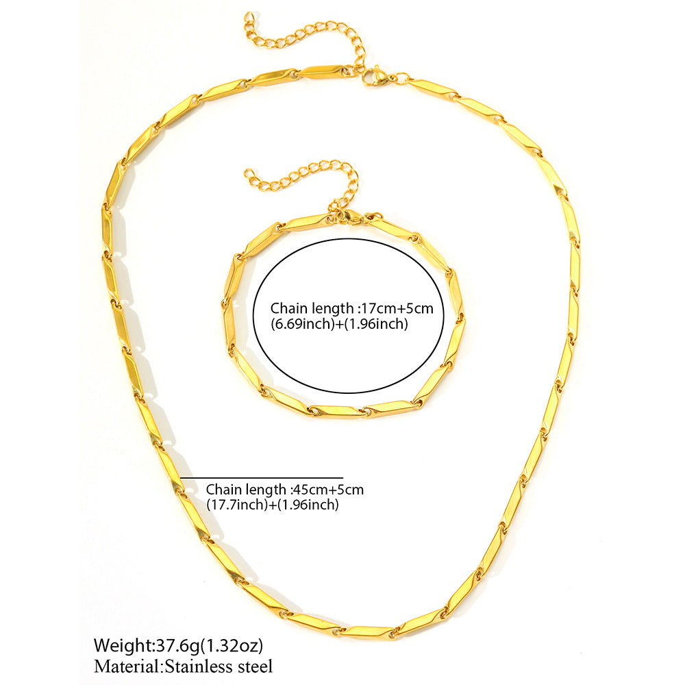 Niche Design Titanium Steel Melon Seeds Chain Necklace - Up Trend Store-1