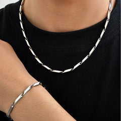 Niche Design Titanium Steel Melon Seeds Chain Necklace - Up Trend Store-1