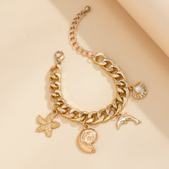 Creative Boho Conch Dolphin Starfish Pendant Choker Necklace Bracelets Women Trendy Vintage Tassel Chain Grunge Jewelry Fashion Jewelry - Up Trend Store-1